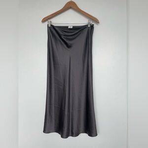 Aritzia Wilfred Grey Satin midi Skirt